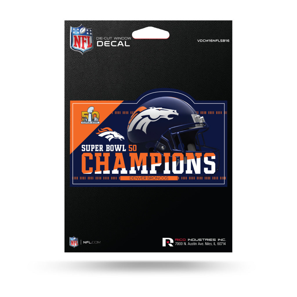 Rico NFL Denver Broncos 2016 Super Bowl 50 Champions Decal Medium