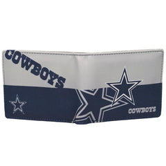 Little Earth NFL Unisex Dallas Cowboys Bi-Fold Wallet Navy/Silver One Size