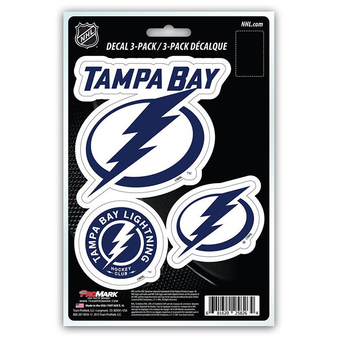 Promark NHL Tampa Bay Lightning Team Decal - Pack of 3