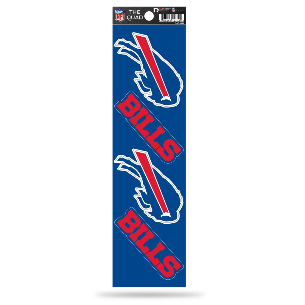 Rico NFL Buffalo Bills The Quad 4 Pack Auto Decal Car Sticker Set QAD
