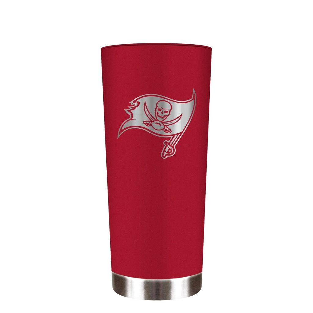 Great American Products NFL Tampa Bay Buccaneers Powder Coated ONYX Travel Tumbler 18oz Red