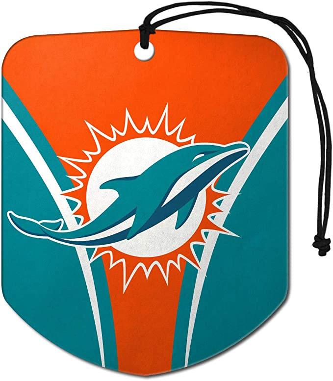 Fanmats NFL Miami Dolphins Shield Design Air Freshener 2-Pack