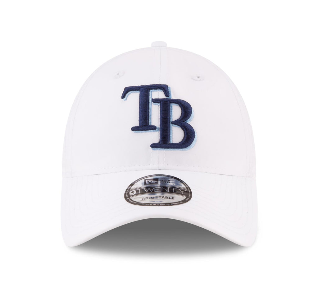 New Era MLB Men's Tamba Bay Rays Perforated Pivot 9TWENTY Adjustable Hat White