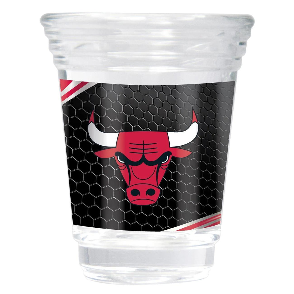 Great American Products NBA Chicago Bulls Party Shot Glass w/Metallic Graphics Team 2oz.