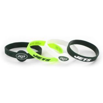 Aminco NFL New York Jets 4-Pack Silicone Bracelets