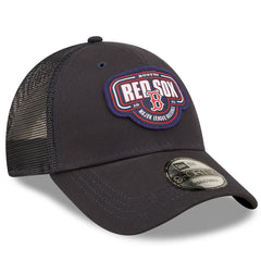 New Era MLB Men's Boston Red Sox Logo Patch 9FORTY Adjustable Snapback Hat Navy OSFM