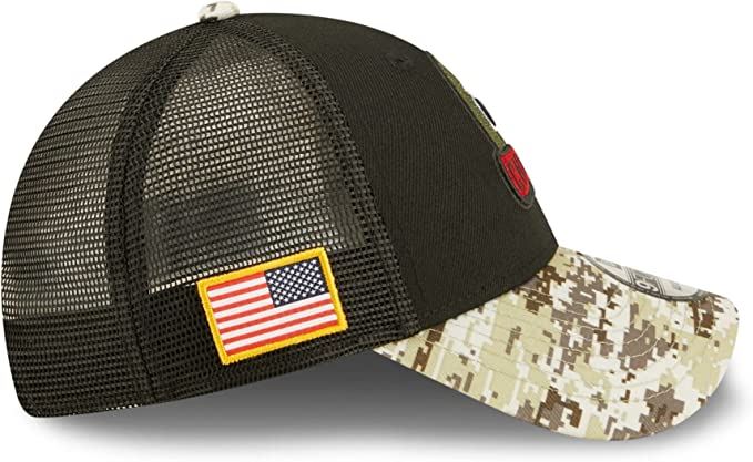 New Era NFL Men's Kansas City Chiefs 2022 Salute To Service 9Forty Snapback Adjustable Hat Black/Digital Camo