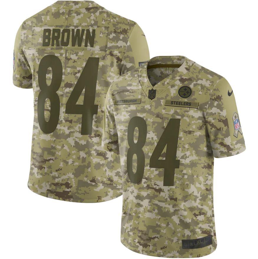 Men's Nike Antonio Brown Camo Pittsburgh Steelers Salute to Service Limited Jersey