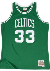 Men's Mitchell & Ness Larry Bird White Boston Celtics Big Tall 1985/86 Hardwood Classics Swingman Jersey