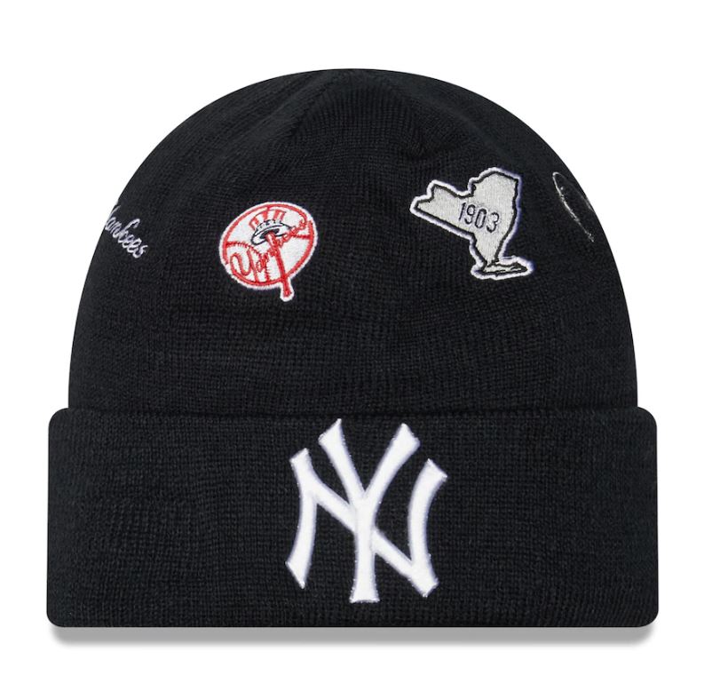 New Era MLB Men's New York Yankees Identity Cuffed Knit Beanie Navy OSFM