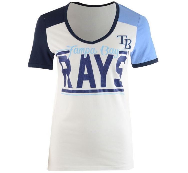 5th & Ocean MLB Women's Tampa Bay Rays Space Dye T-Shirt