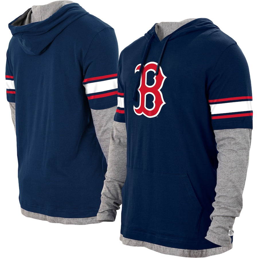 Boston Red Sox Hoodie Mens Medium Red Blue MLB Baseball Pullover Fanatics
