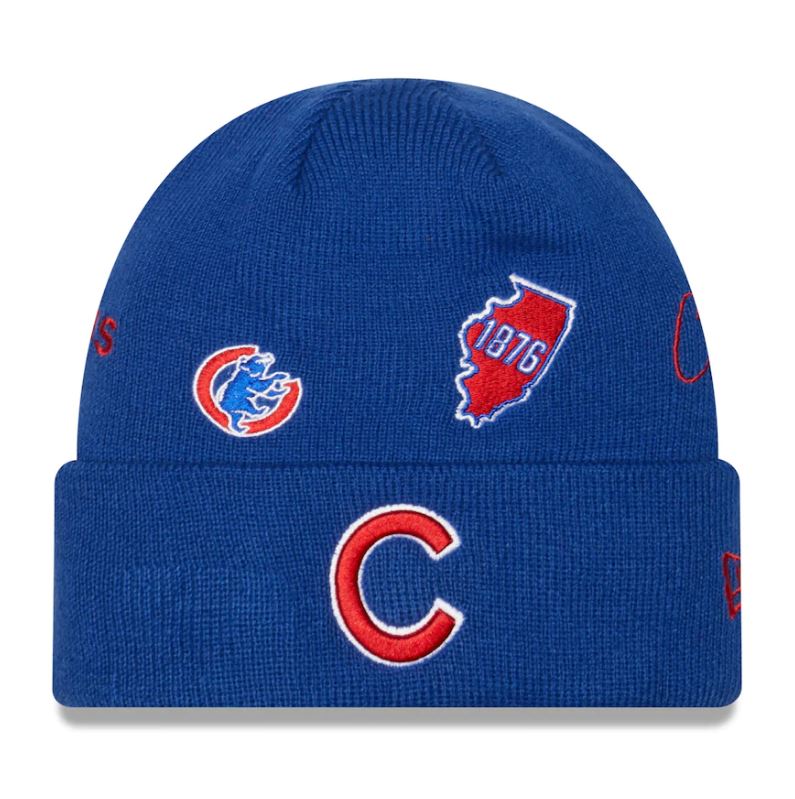 New Era MLB Men's Chicago Cubs Identity Cuffed Knit Beanie Blue OSFM