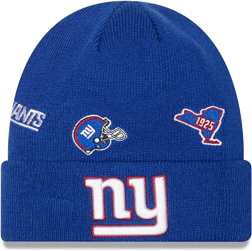 New Era NFL Men's New York Giants Identity Cuffed Knit Beanie Royal Blue OSFM