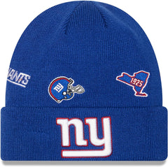 New Era NFL Men's New York Giants Identity Cuffed Knit Beanie Royal Blue OSFM