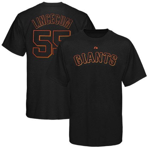 Majestic Men's MLB San Francisco Giants Tim Lincecum Cy Young Tshirt  Black Sz M