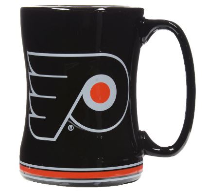 Boelter NHL Philadelphia Flyers Sculpted Relief Mug Team Color 14oz