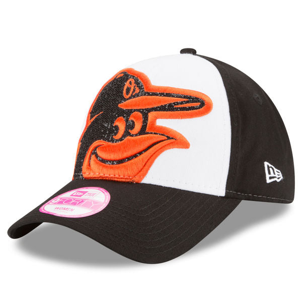 New Era MLB Women's Baltimore Orioles Glitter Glam 2 9Forty Adjustable Cap