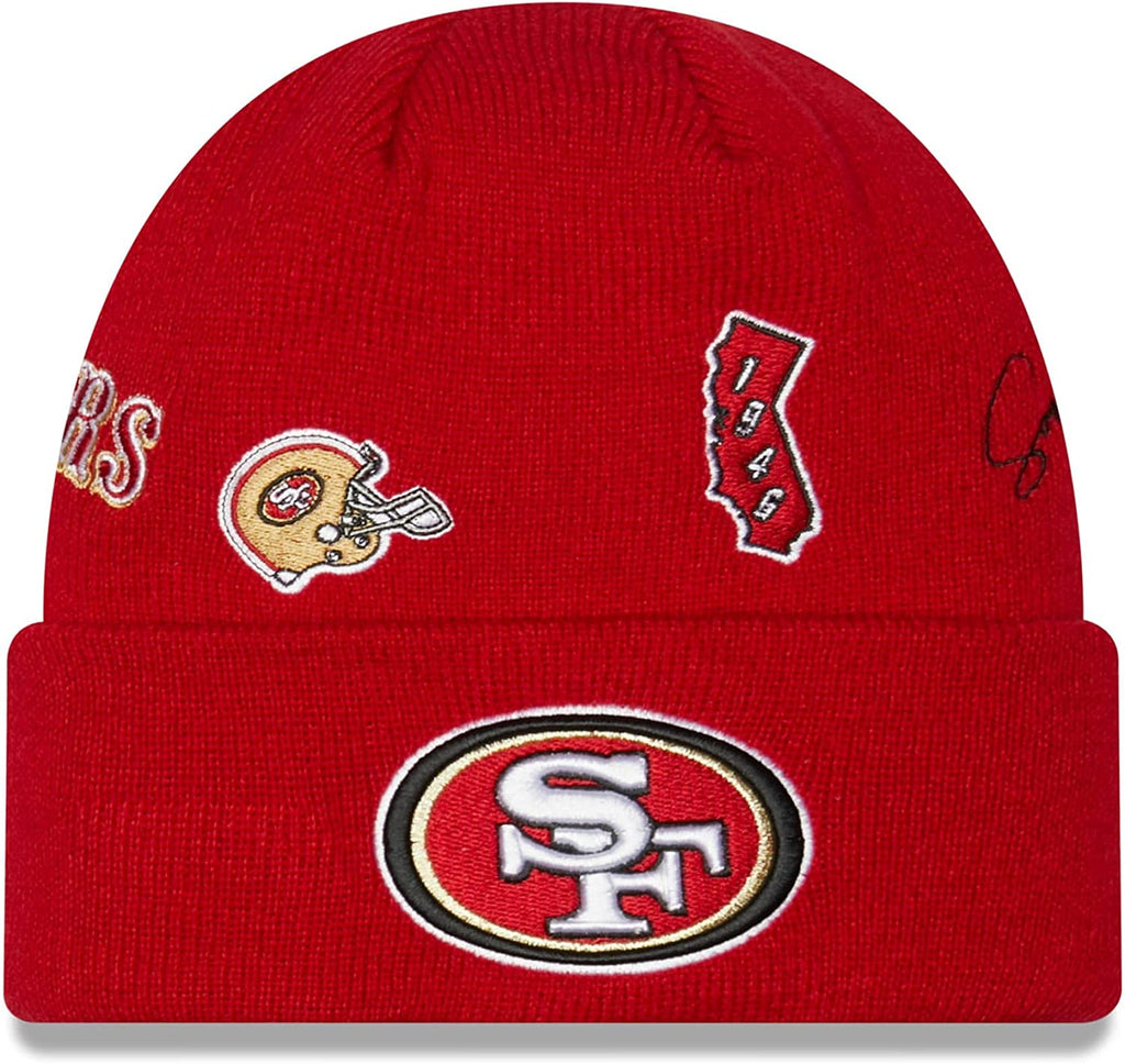 New Era NFL Men's San Francisco 49ers Identity Cuffed Knit Beanie Red OSFM