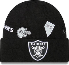 New Era NFL Men's Las Vegas Raiders Identity Cuffed Knit Beanie Black OSFM