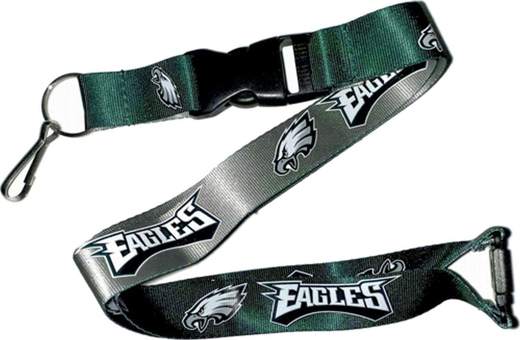 Aminco NFL Philadelphia Eagles Reversible Lanyard Keychain Badge Holder With Safety Clip