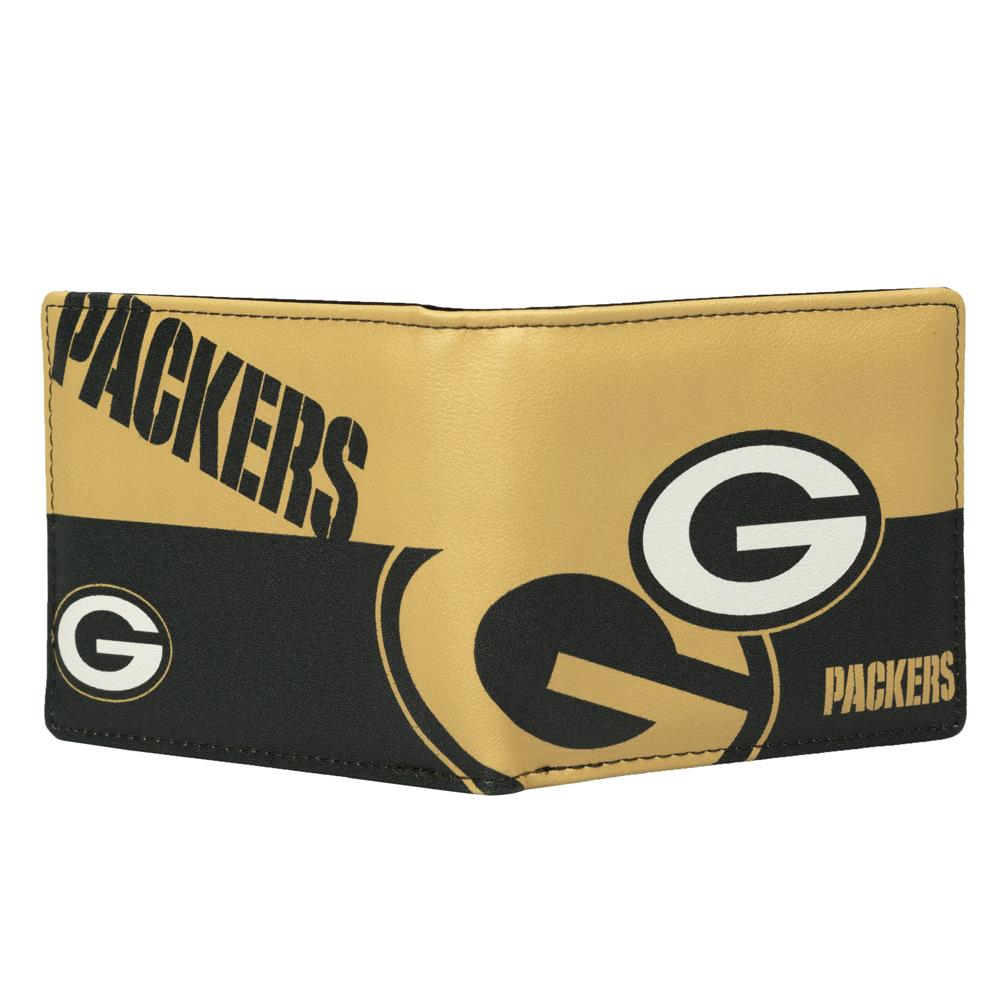Little Earth NFL Unisex Green Bay Packers Bi-Fold Wallet Green/Yellow One Size