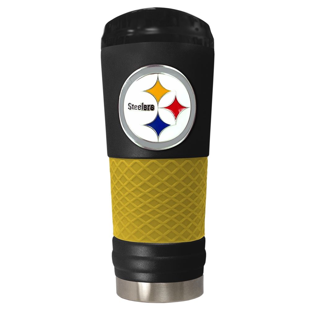 Great American Products NFL Pittsburgh Steelers Powder-Coat Draft Tumbler 24oz Black