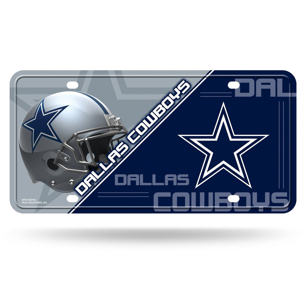 Rico NFL Dallas Cowboys Split Design Auto Metal Tag MTG