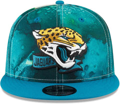 New Era NFL Men's Jacksonville Jaguars Ink 9FIFTY Adjustable Snapback Hat Teal OSFM