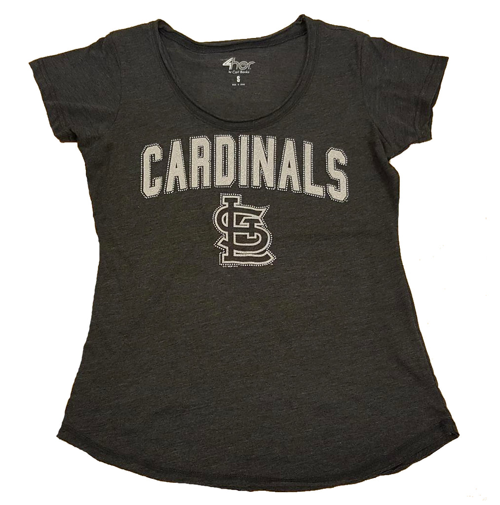 G-III MLB Women's St. Louis Cardinals Rhinestone T-Shirt Small