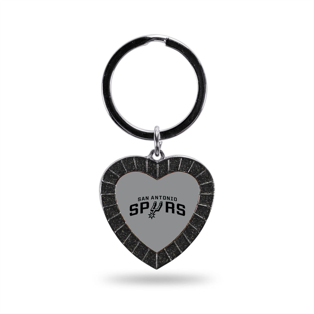Rico NBA San Antonio Spurs Rhinestone Heart Colored Keychain