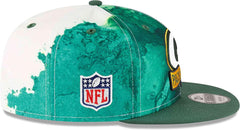 New Era NFL Men's Green Bay Packers Ink 9FIFTY Adjustable Snapback Hat Green OSFM