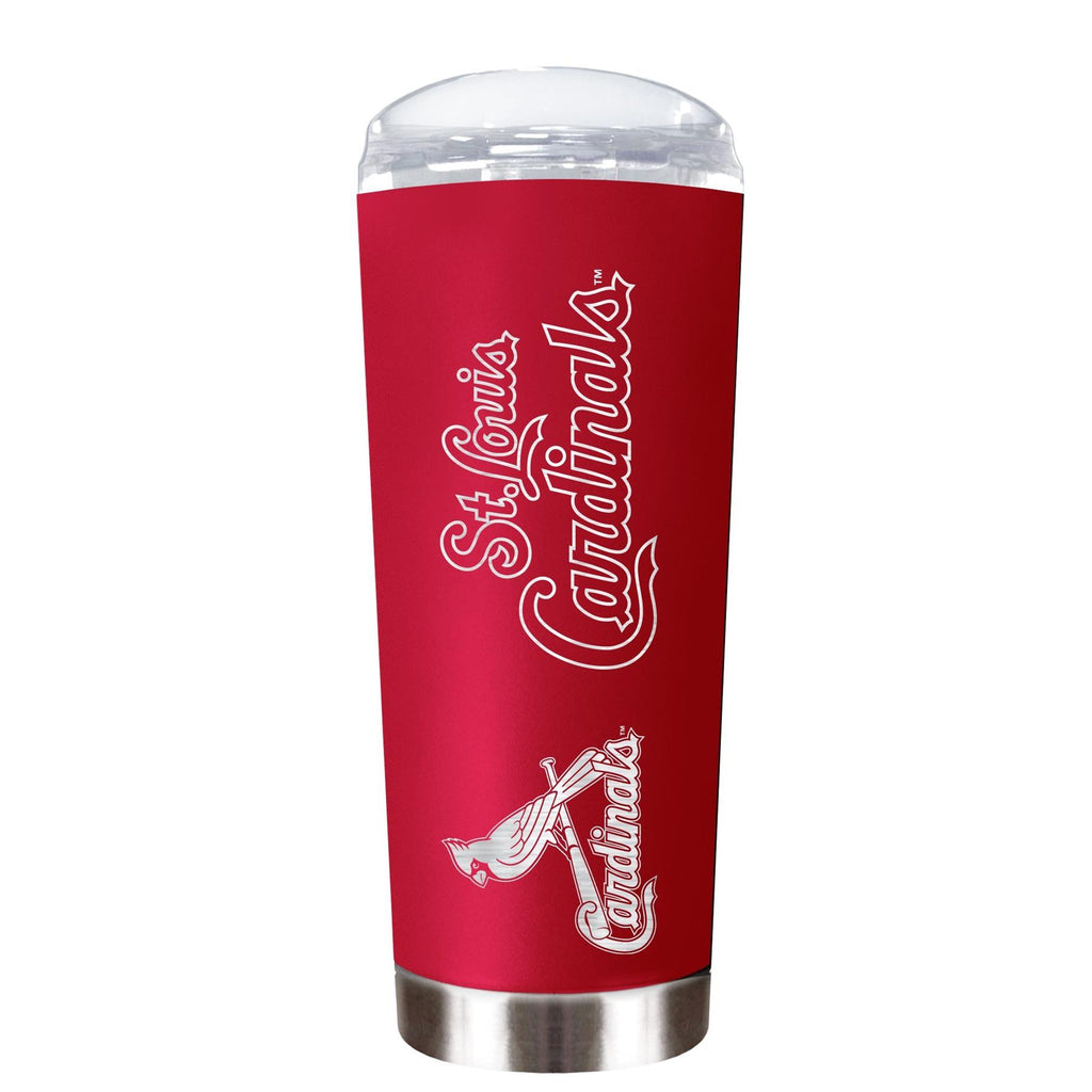 Great American Products MLB St. Louis Cardinals Powder Coated ROADIE Travel Tumbler 18oz Red