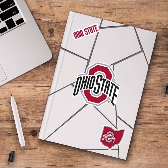 Fanmats NCAA Ohio State Buckeyes Team Decal - Pack of 3
