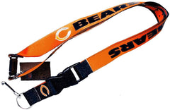 Aminco NFL Chicago Bears Reversible Lanyard Keychain Badge Holder With Safety Clip