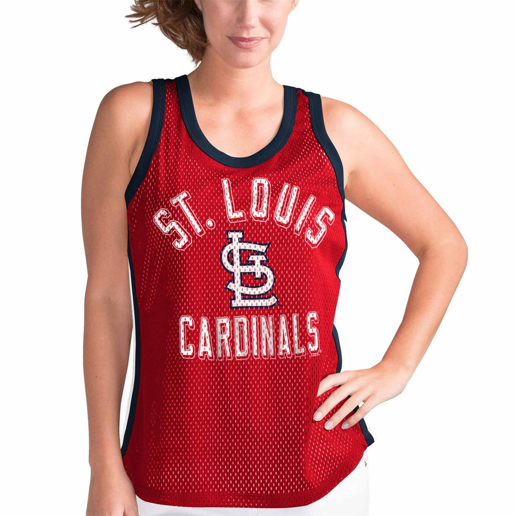 G-III MLB Women's Women's St. Louis Cardinals Comeback Mesh Tank Top