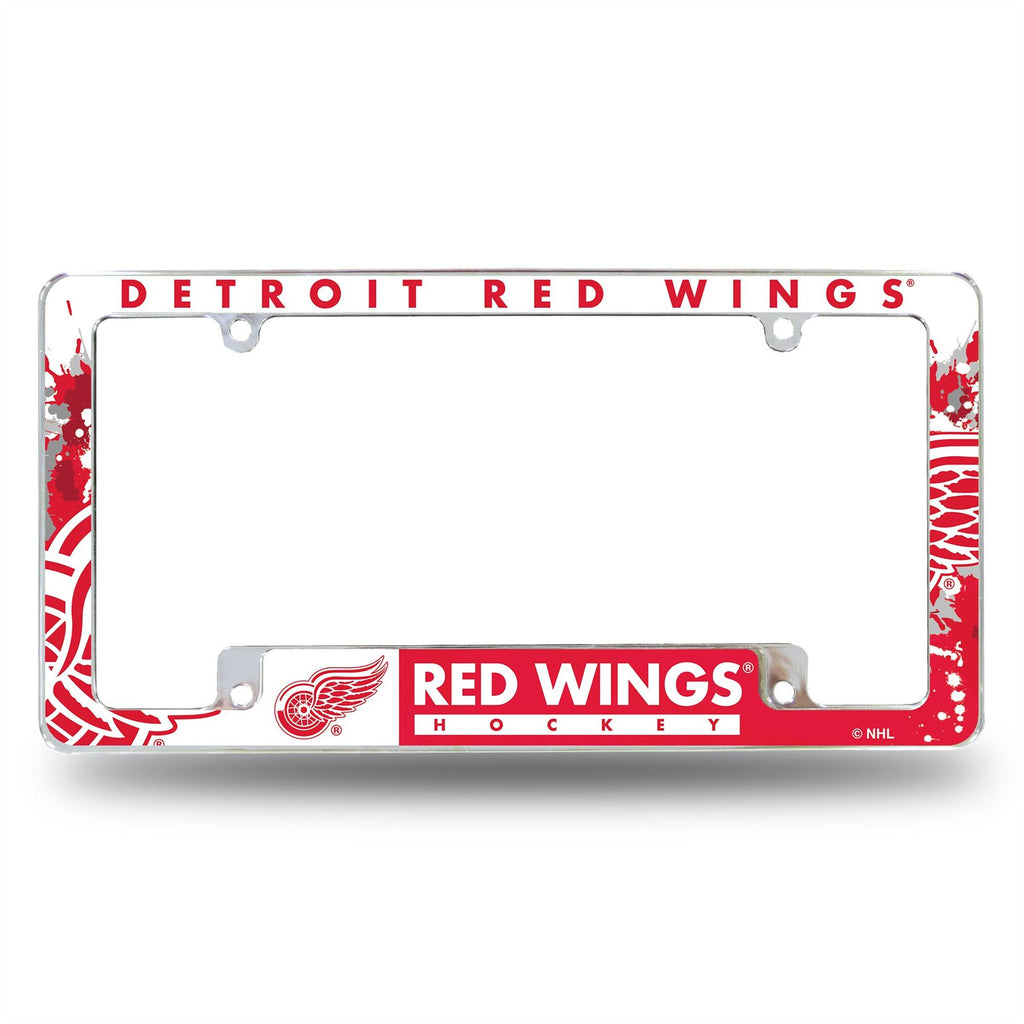 Rico NHL Detroit Red Wings Auto Tag All Over Chrome Frame AFC