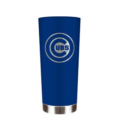 Great American Products MLB Chicago Cubs Powder Coated ONYX Travel Tumbler 18oz Blue