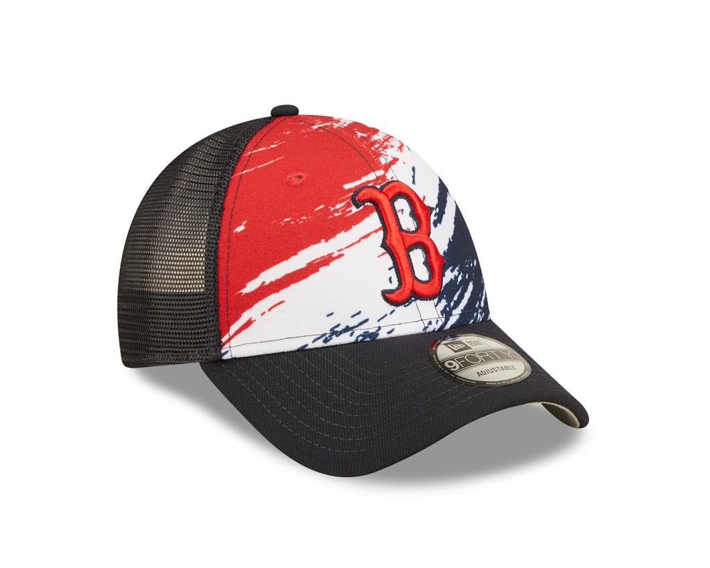 New Era MLB Men's Boston Red Sox Marble 9FORTY Adjustable Snapback Hat Navy OSFM