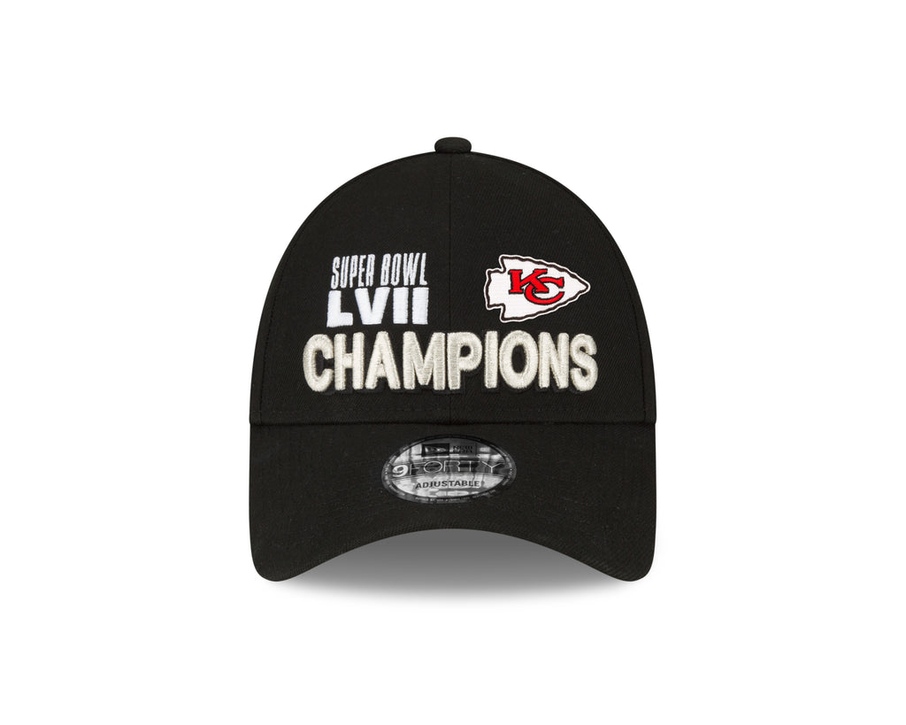 Men's New Era Black Kansas City Chiefs Super Bowl LVII Trucker 9FORTY  Adjustable Hat