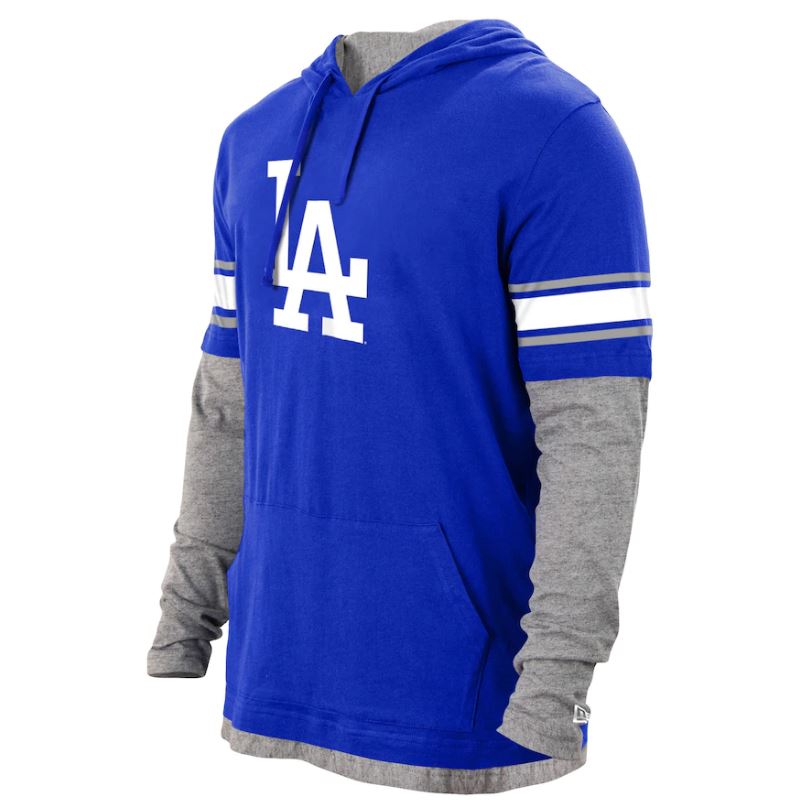 New Era Men's MLB Los Angeles Dodgers Twofer Long Sleeve Hoodie