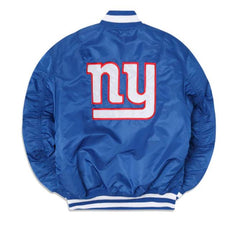 Blue Detroit Lions Alpha Industries x New Era Reversible MA-1 Bomber Jacket S