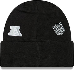 New Era NFL Men's Las Vegas Raiders Identity Cuffed Knit Beanie Black OSFM