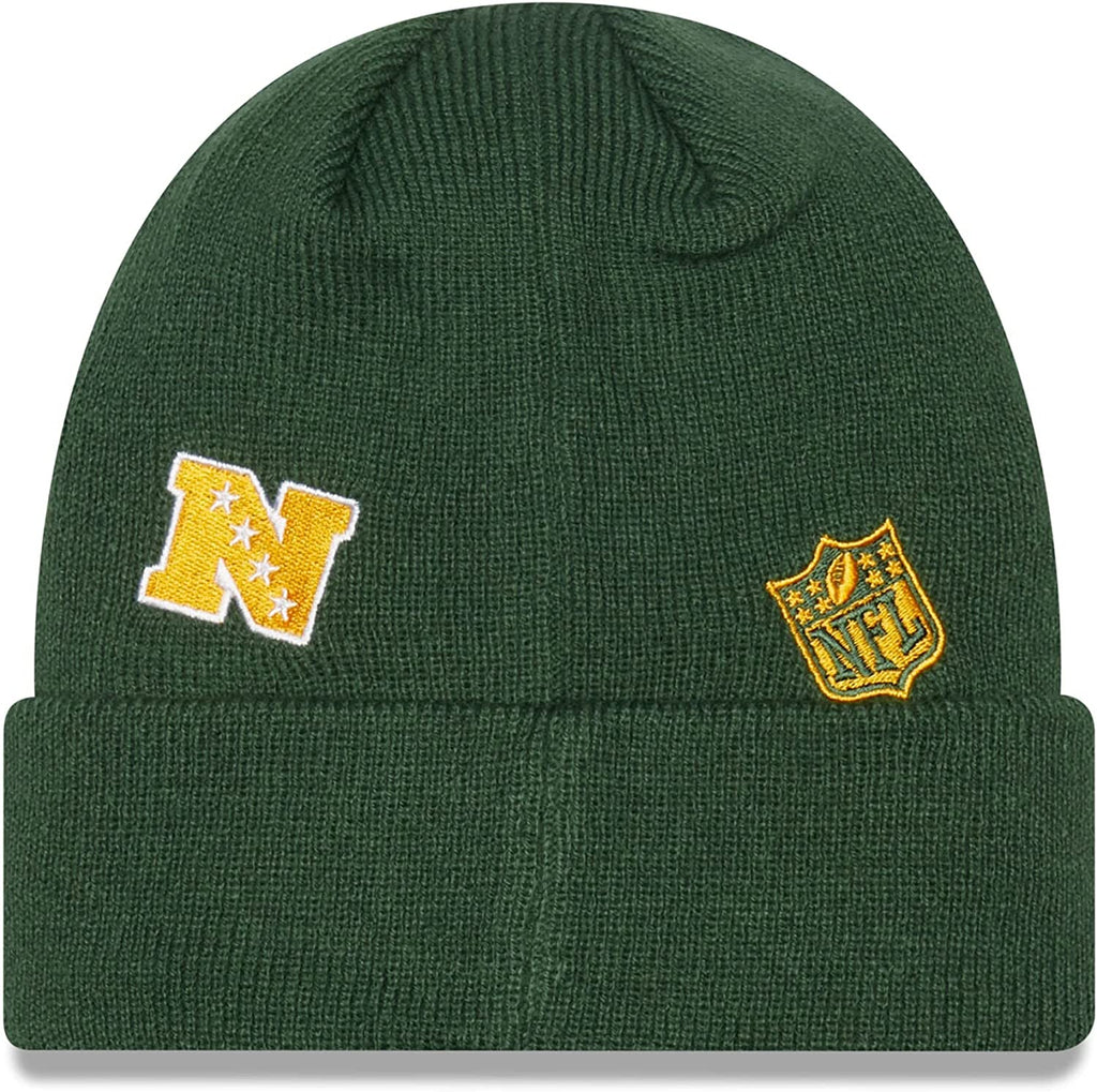 New Era NFL Men's Green Bay Packers Identity Cuffed Knit Beanie Green OSFM