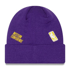 New Era NBA Men's Los Angeles Lakers Identity Cuffed Knit Beanie Purple OSFM