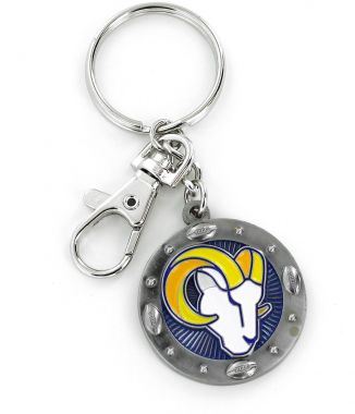 Aminco NFL Los Angeles Rams Impact Keychain, Silver, One Size