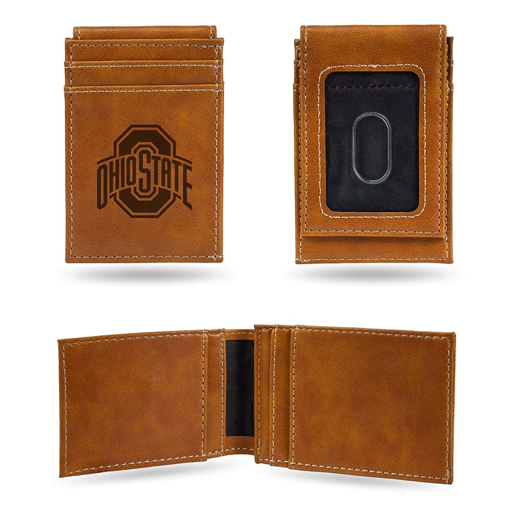 Rico NCAA Ohio State Buckeyes Laser Engraved Front Pocket Wallet