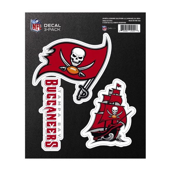 Fanmats NHL New Jersey Devils Team Decal, 3-Pack, Red, One Size