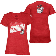 Pressbox NCAA Women's Georgia Bulldogs Gander V-Neck T-Shirt