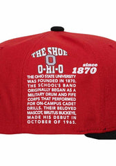 Mitchell & Ness NCAA Men's Ohio State Buckeyes Team Origins HWC Snapback Adjustable Hat Red/Black